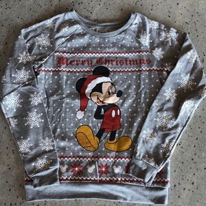 Disney Mickey Mouse Christmas Holiday Sweatshirt